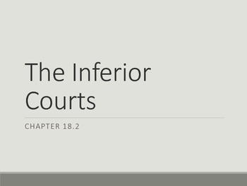 The Inferior Courts by Social Studies Siren TPT