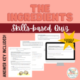 The Ingredients by Jason Reynolds Close Reading Quiz & Goo
