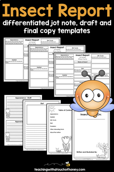 Bugs and Insects Activities - Insect Report Writing Templates (Digital