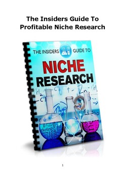 Preview of The Insiders Guide To Niche Research