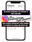 The Instagram Shot Assignment - Editable Template for Teachers