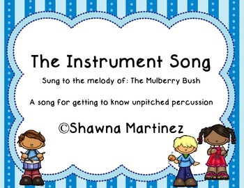 Preview of The Instrument Song - introducing percussion instruments to young students
