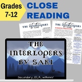 The Interlopers Saki Close Reading grades 7-12