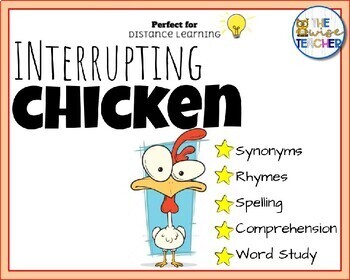 Preview of The Interrupting Chicken Digital Resources Morning Work Reading Comprehension 