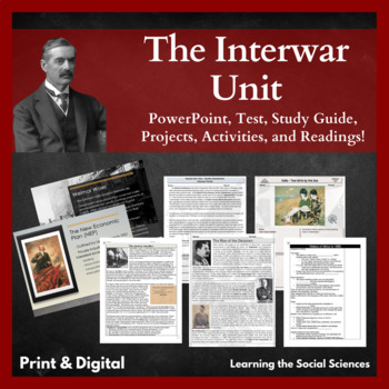 Preview of The Interwar Unit Bundle: PPTs, Test, Study Guide, Activities, Projects, & More!