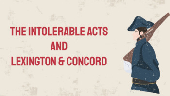 Preview of The Intolerable Acts & Lexington and Concord - Google Slides Student Activity