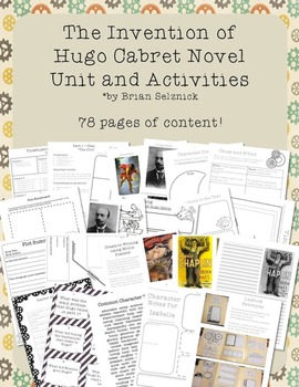 Preview of The Invention of Hugo Cabret Novel Study Unit and Lapbook Activities