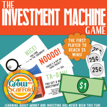 Preview of The Investment Machine Game - Money, Math, Economics Primary Fun Activity