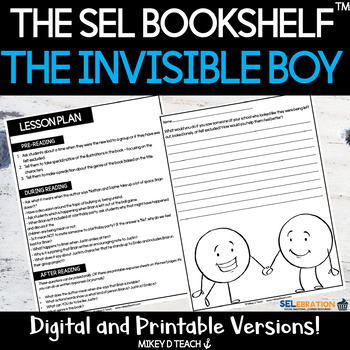 Preview of The Invisible Boy Activities - SEL & Literacy - PRINT + DIGITAL