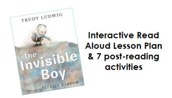 Preview of The Invisible Boy Interactive Read Aloud Lesson Plan & Activities