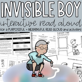 Preview of The Invisible Boy Interactive Read Aloud and Activities | Inclusion