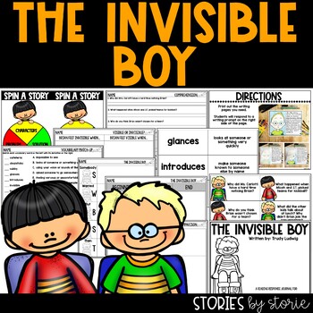 Preview of The Invisible Boy Printable and Digital Activities