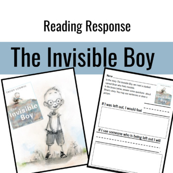 Preview of The Invisible Boy Reading Response