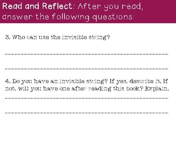 The Invisible String Connection Booklet by Connect with Literature