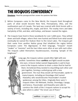 Preview of The Iroquois Confederacy Informational Text ELA Test Prep Reading Passage Bundle