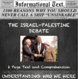 The Israeli-Palestinian Conflict:  Informational Text Home
