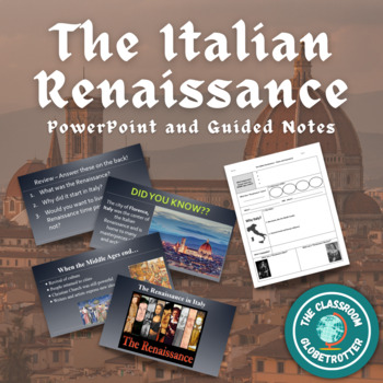 Preview of The Italian Renaissance - World History PowerPoint with Guided Notes