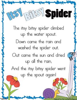 The Itsy Bitsy Spider {Nursery Rhymes} by One Sharp Bunch by Ashley Sharp