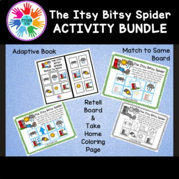 The Itsy Bitsy Spider Match to Same Activities Bundle by The Preschool ...