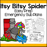 Kindergarten Emergency Sub Binder for Itsy Bitsy Spider