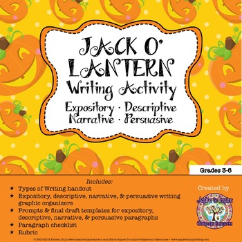 Preview of The Jack-o'-Lantern: Four Types of Writing Activity