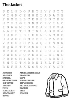 The Jacket Word Search by Steven s Social Studies TPT