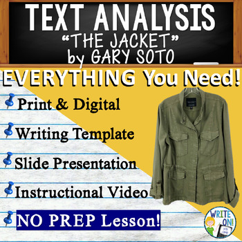 Preview of The Jacket by Gary Soto - Text Based Evidence - Text Analysis Essay Writing