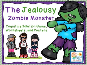 Preview of Attack The Jealousy Zombie (CBT) Activities and Worksheets for Friendship Groups