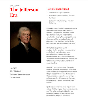 Preview of The Jeffersonian Era Bundle DBQ/RLAH: No Prep, Self Grading, US I, APUSH, APGOV