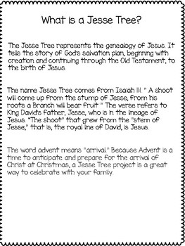 The Jesse Tree Printable Activities. Children s Bible 