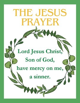 Preview of The Jesus Prayer - Christianity - Religion - Poster - Wall Decor - Lent - Easter