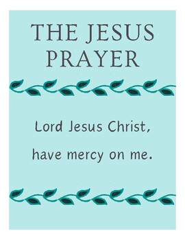 Preview of The Jesus Prayer - Prayer Poster - Religion - Christianity - Lent - Easter