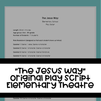 Preview of The Jesus Way - Original Play Script