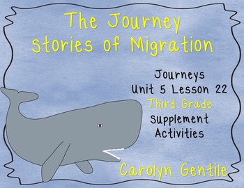 Preview of The Journey Stories of Migration Journeys Unit 5 Lesson 22 Third grade Sup. Act.