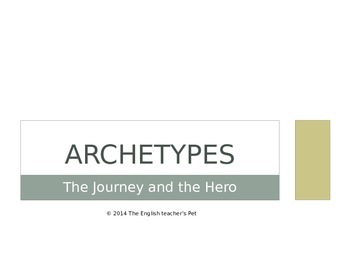 Preview of The Journey, The Hero and The Villain PowerPoint