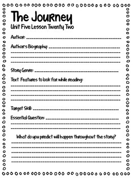 The Journey:Stories of Migration Journey's Activities Third Grade Lesson 22