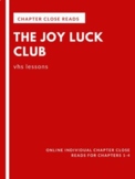 The Joy Luck Club: Chapters 1-4 Close Reads [Distance Learning]