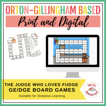 Preview of The Judge Who Loves Fudge! (a ge/dge board game) | Print & Digital
