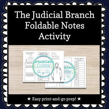 Preview of The Judicial Branch ★ Foldable Notes / Brochure Activity ★
