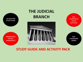 Preview of The Judicial Branch: Study Guide and Activity Pack