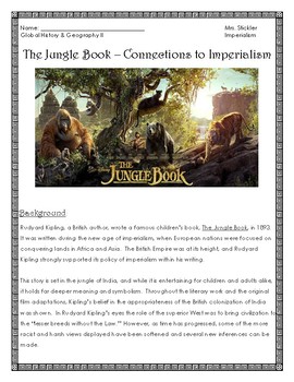 Preview of The Jungle Book (2016)- Imperialism In Film