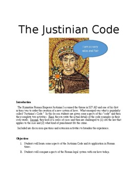 Preview of The Justinian Code