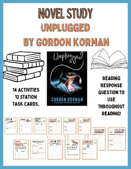 Preview of Unplugged  by Gordon Korman Novel Study