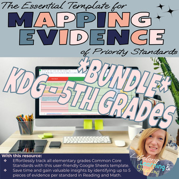 Preview of The *K-5 Grades BUNDLE* Templates for Mapping Evidence for Priority Standards