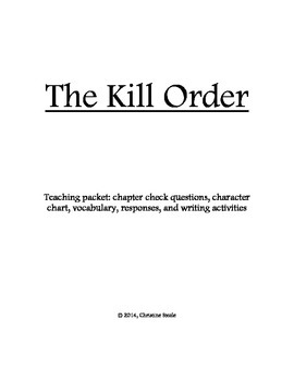 Preview of The Kill Order teaching packet