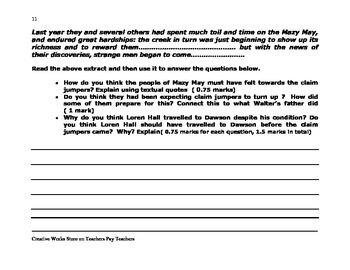 The King of Mazy May - Reading Comprehension Quiz/Test and Story Elements