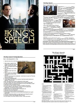 Preview of The King's Speech - Active Learning Tasks Bundle