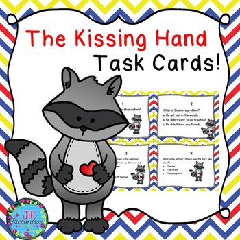 Preview of THE KISSING HAND Activities Task Cards!  Fun Back to School Activity!