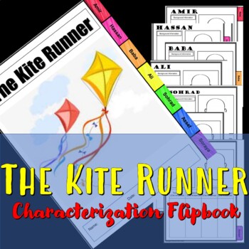 Preview of The Kite Runner Characterization Flip book