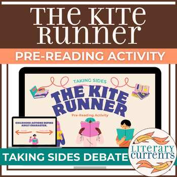 Preview of The Kite Runner | Hosseini | HS Pre-Reading Debate Activity | Anticipation Guide